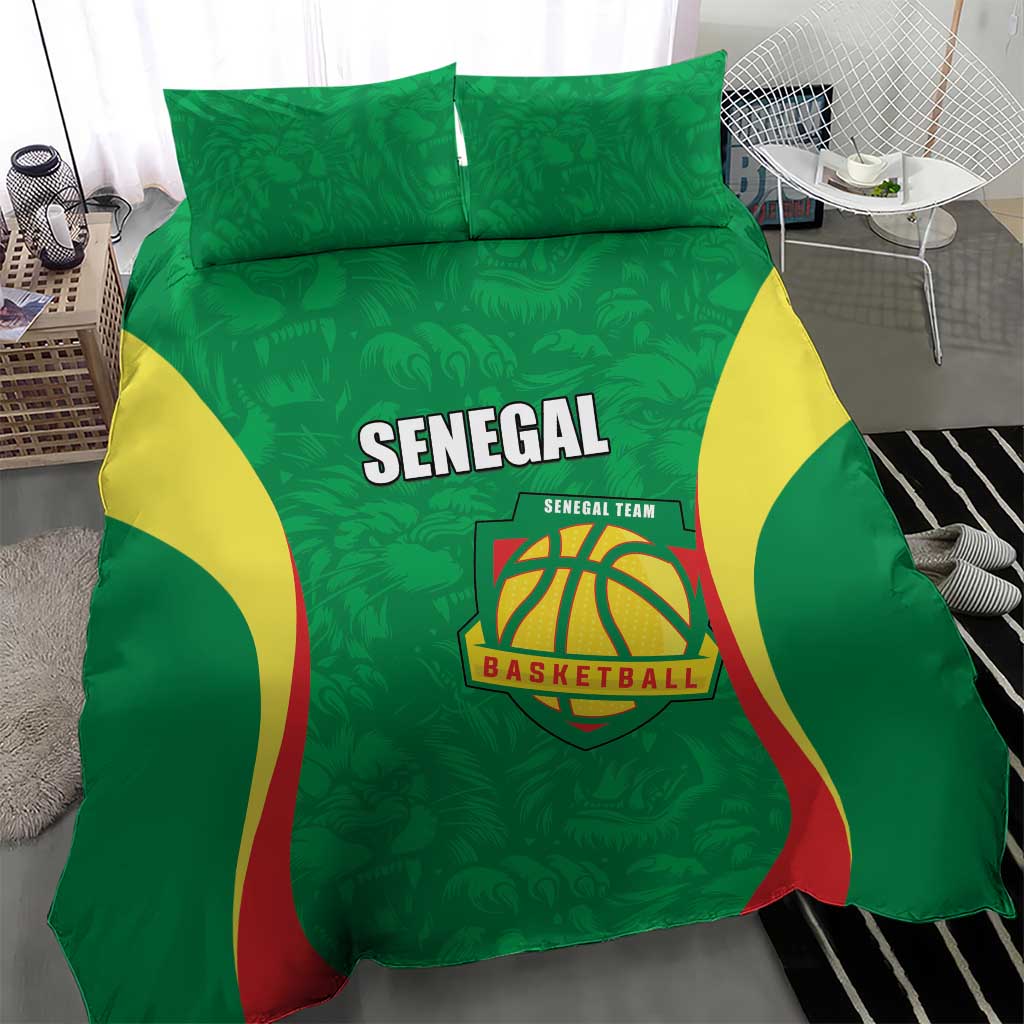 Afro Basketball Senegal Custom Bedding Set Go Champions Lions LT15