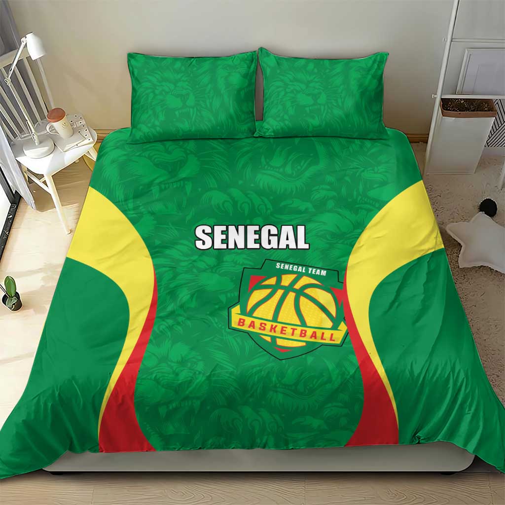 Afro Basketball Senegal Custom Bedding Set Go Champions Lions LT15