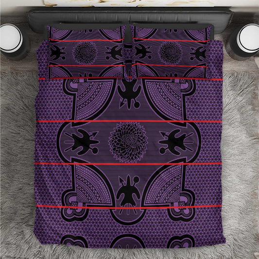 Basotho Blanket Bedding Set Lesotho Seanamarena Heritage - Violet LT15