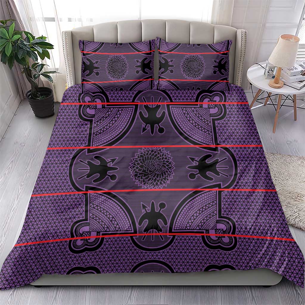 Basotho Blanket Bedding Set Lesotho Seanamarena Heritage - Violet LT15
