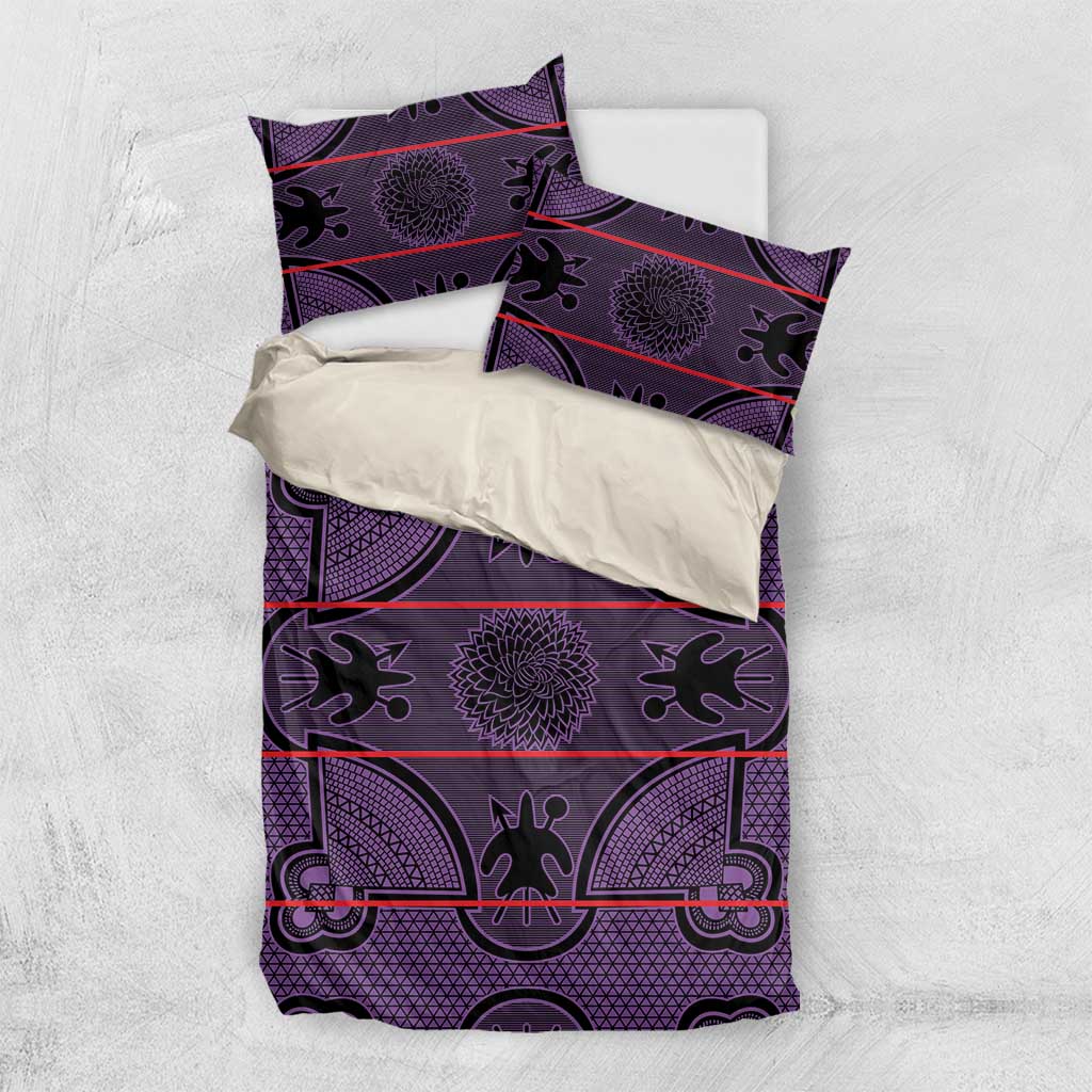 Basotho Blanket Bedding Set Lesotho Seanamarena Heritage - Violet LT15