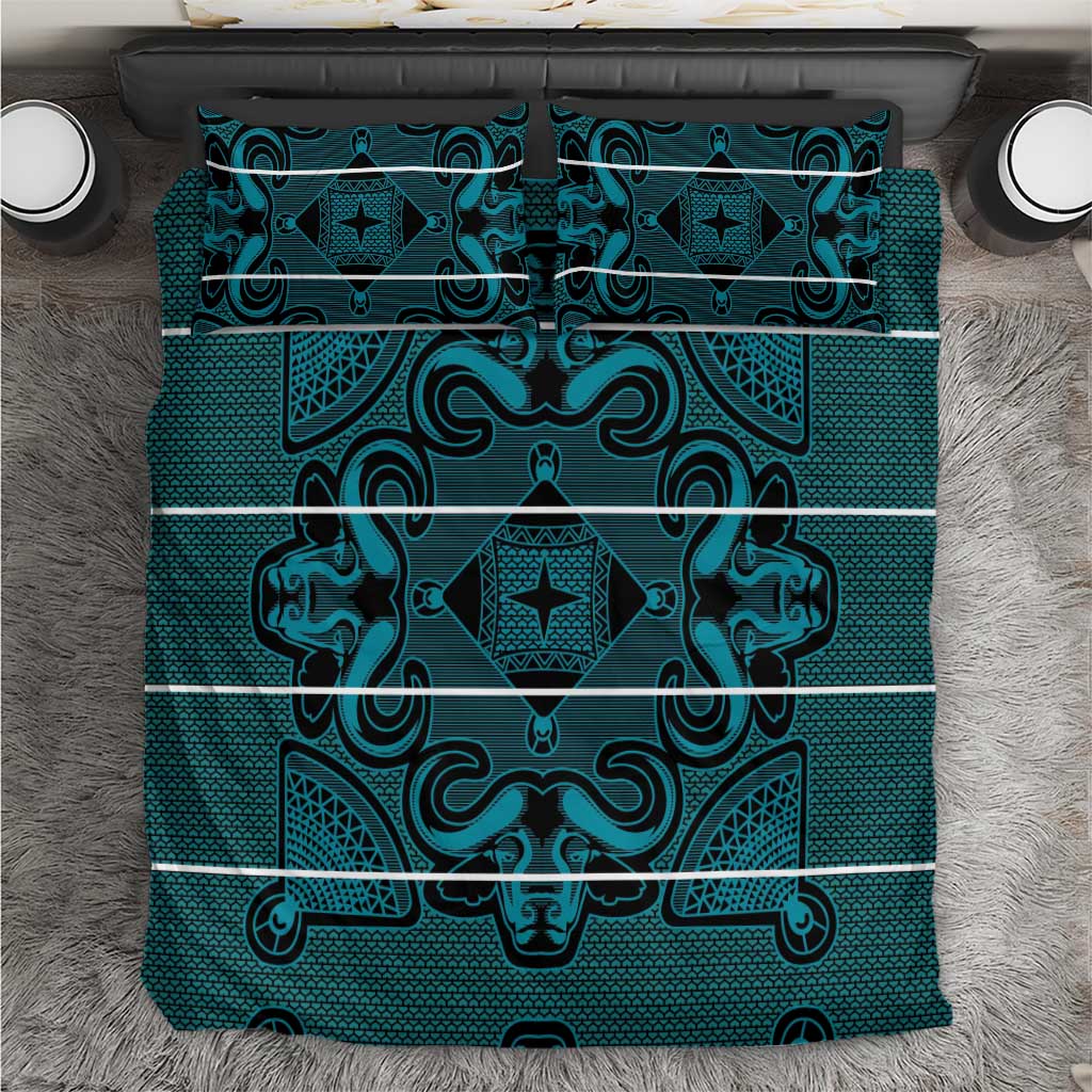 Basotho Blanket Bedding Set Lesotho Motlatsi Seanamarena Heritage - Lesotho Breeze LT15