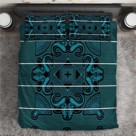 Basotho Blanket Bedding Set Lesotho Motlatsi Seanamarena Heritage - Lesotho Breeze LT15
