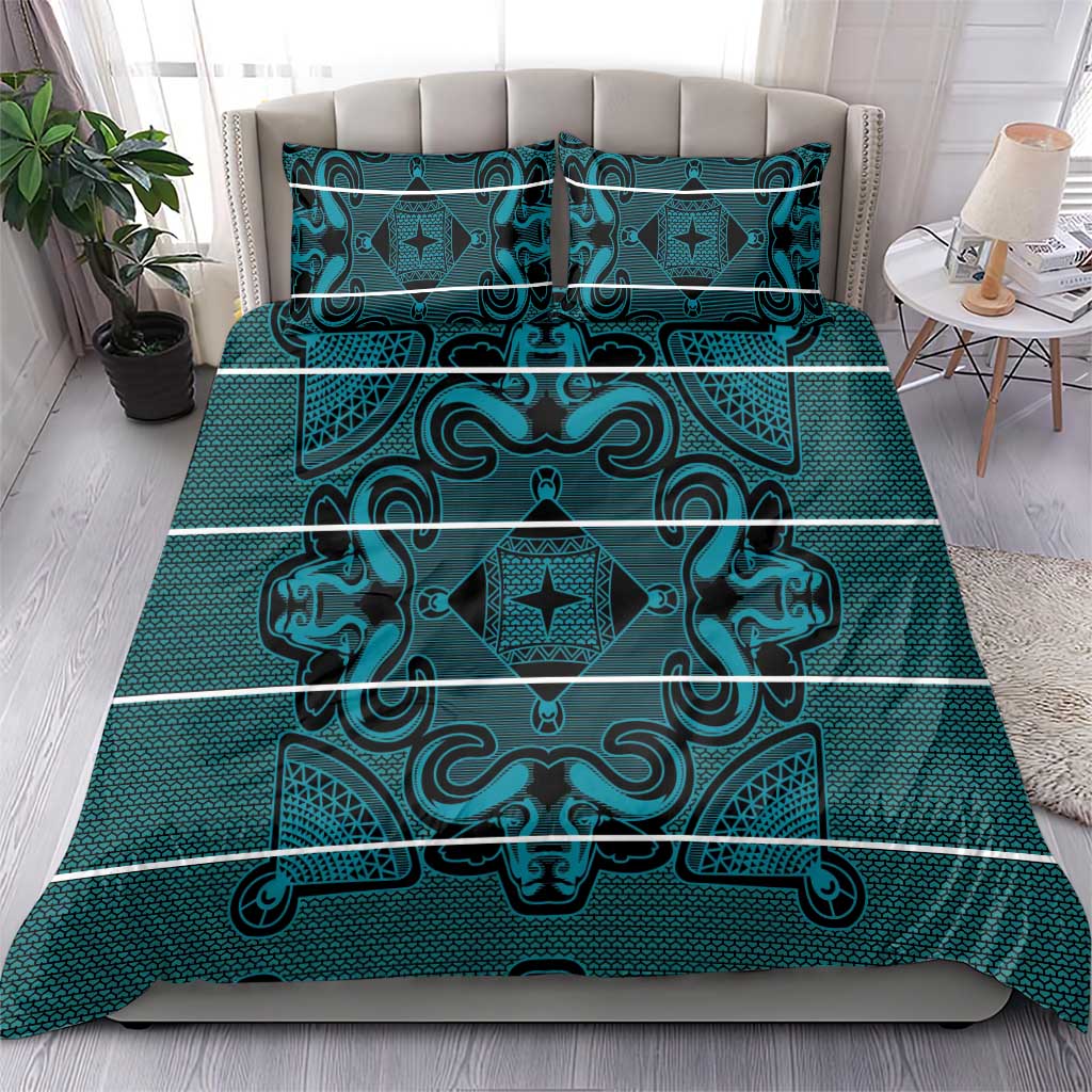 Basotho Blanket Bedding Set Lesotho Motlatsi Seanamarena Heritage - Lesotho Breeze LT15
