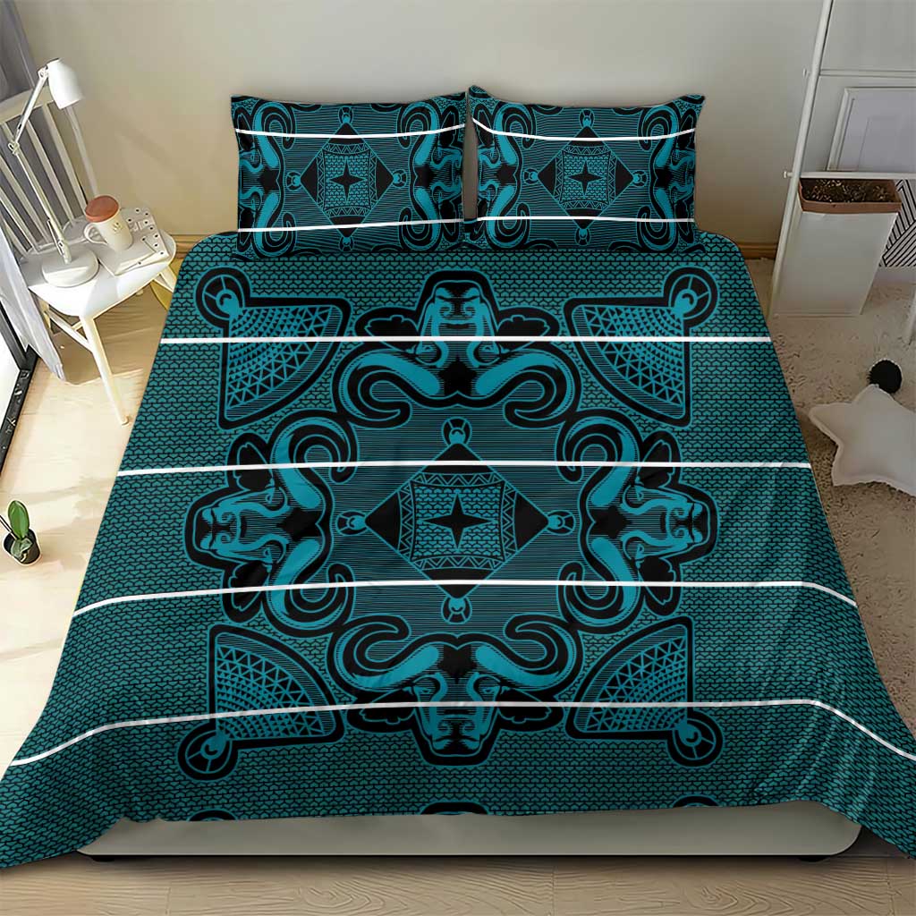 Basotho Blanket Bedding Set Lesotho Motlatsi Seanamarena Heritage - Lesotho Breeze LT15