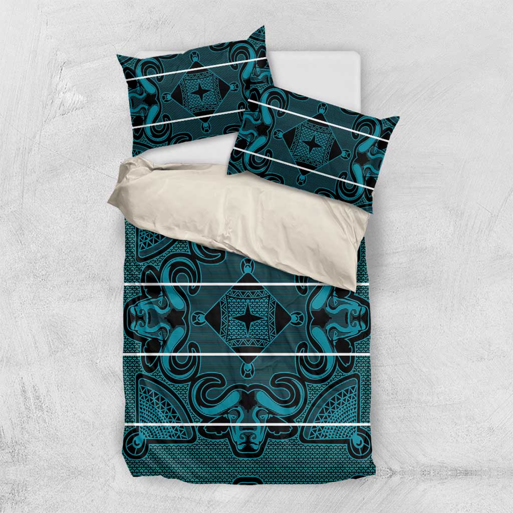 Basotho Blanket Bedding Set Lesotho Motlatsi Seanamarena Heritage - Lesotho Breeze LT15