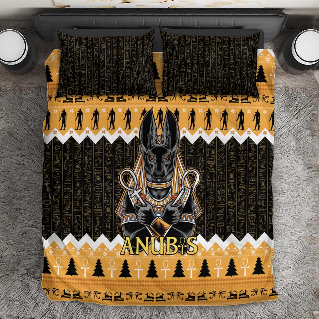 Afro Ancient Egyptian Bedding Set Anubis - Merry Christmas LT15