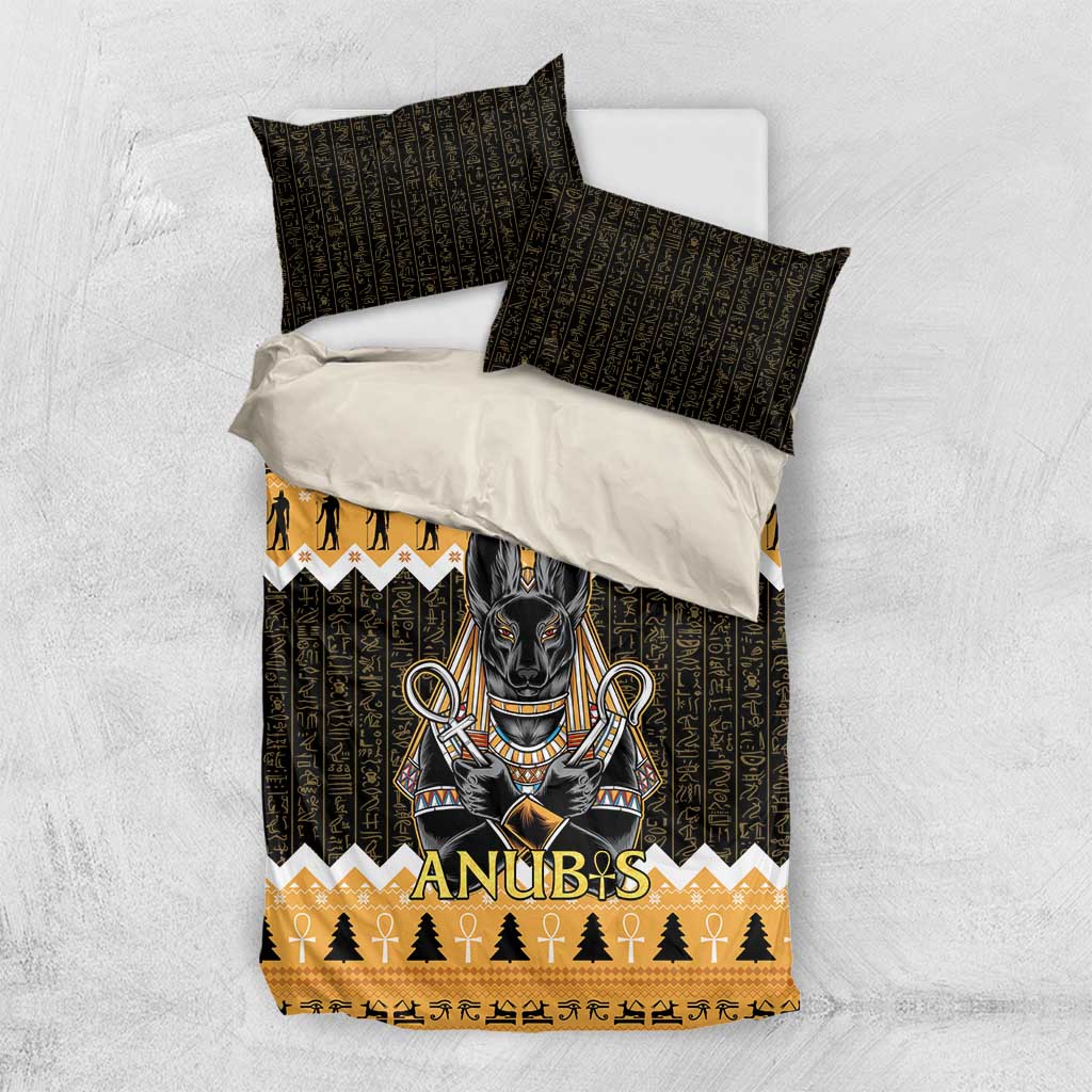 Afro Ancient Egyptian Bedding Set Anubis - Merry Christmas LT15