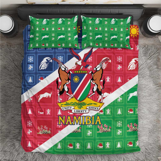 Afro Namibia Bedding Set Coat Of Arms Christmas Style LT15