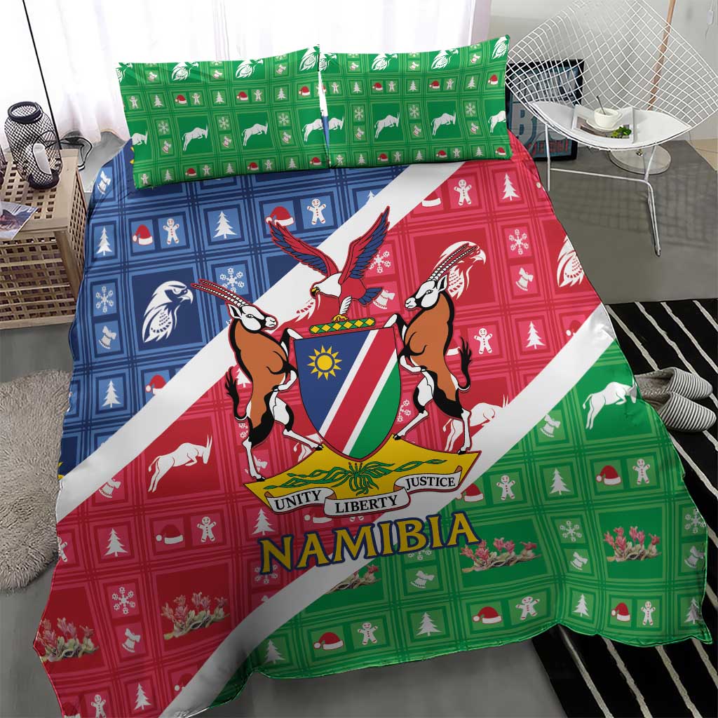 Afro Namibia Bedding Set Coat Of Arms Christmas Style LT15