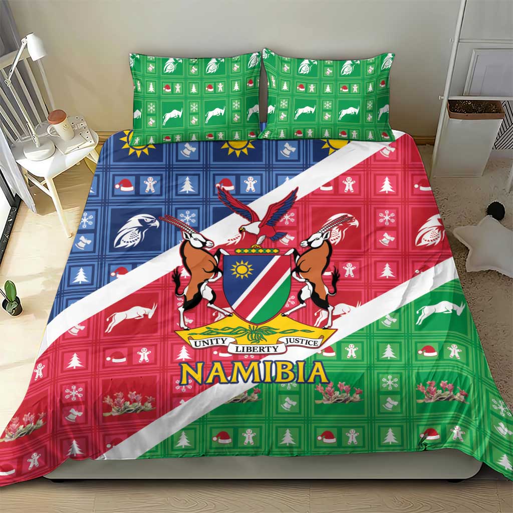 Afro Namibia Bedding Set Coat Of Arms Christmas Style LT15