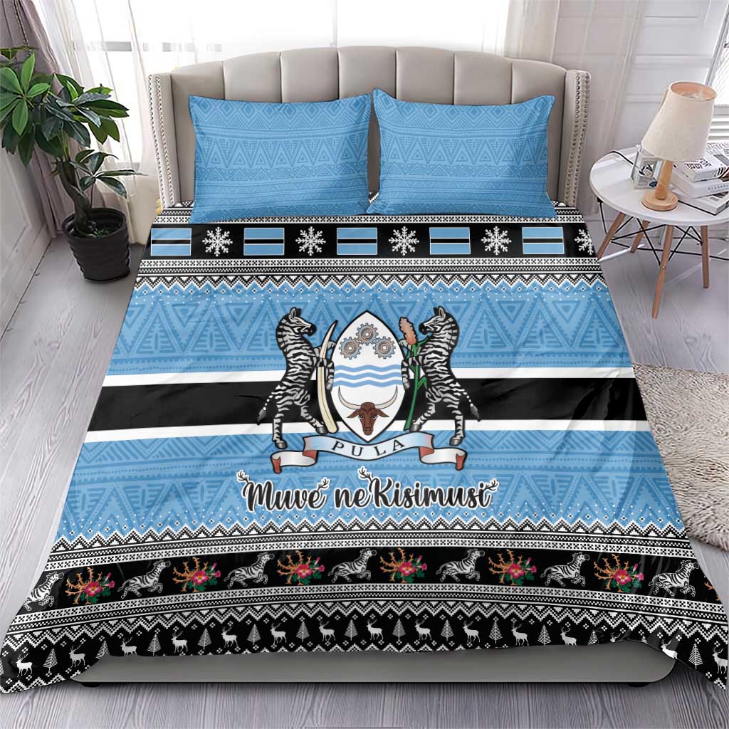Afro Botswana Christmas Bedding Set Coat Of Arms - African Pattern LT15