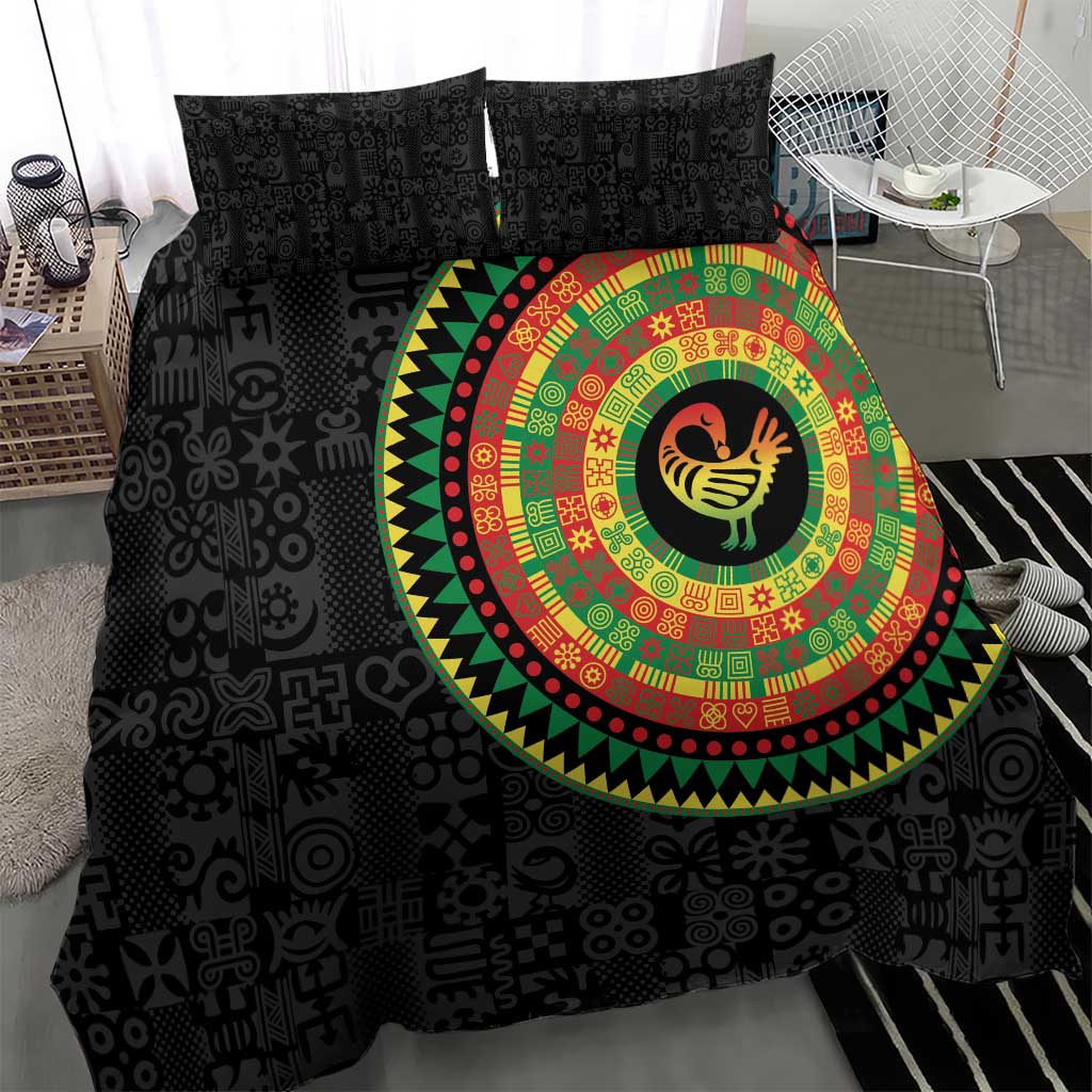 African Sankofa Bird Bedding Set Adinkra Symbols - Chest Arm Tattoo LT15