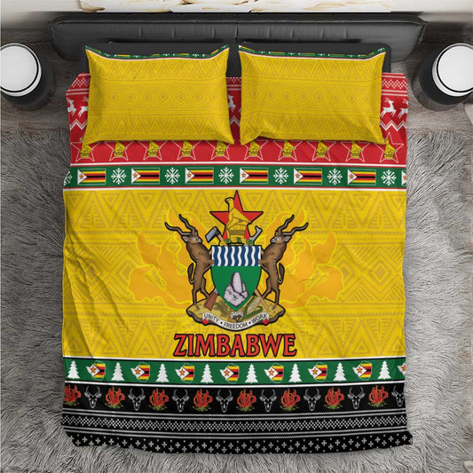 Afro Zimbabwe Christmas Bedding Set Coat Of Arms - African Pattern LT15