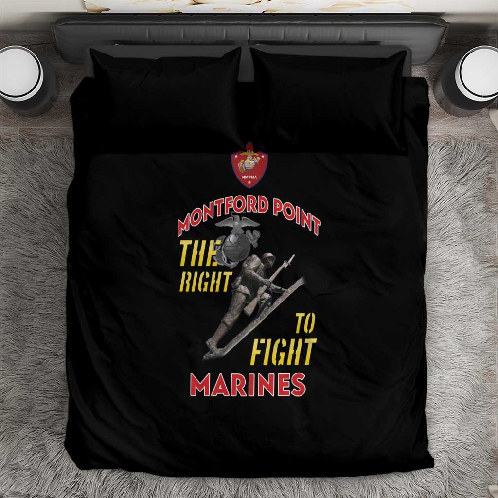 African American Heroes Bedding Set Montford Point Marines - Black LT15
