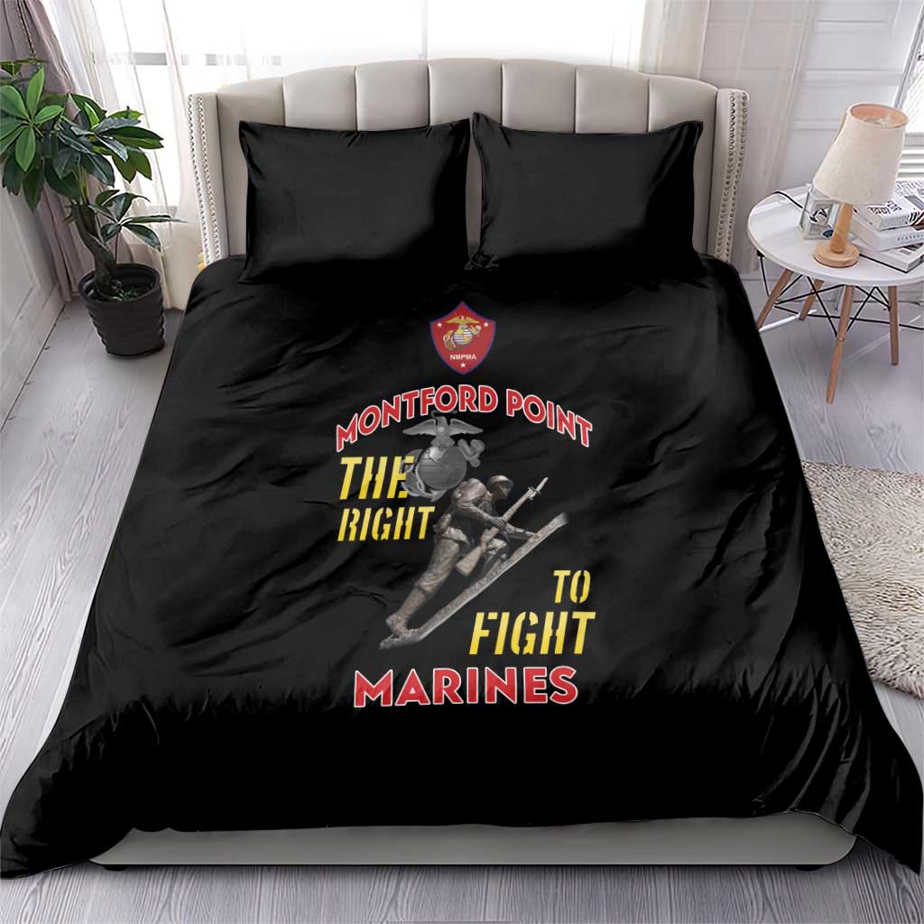 African American Heroes Bedding Set Montford Point Marines - Black LT15