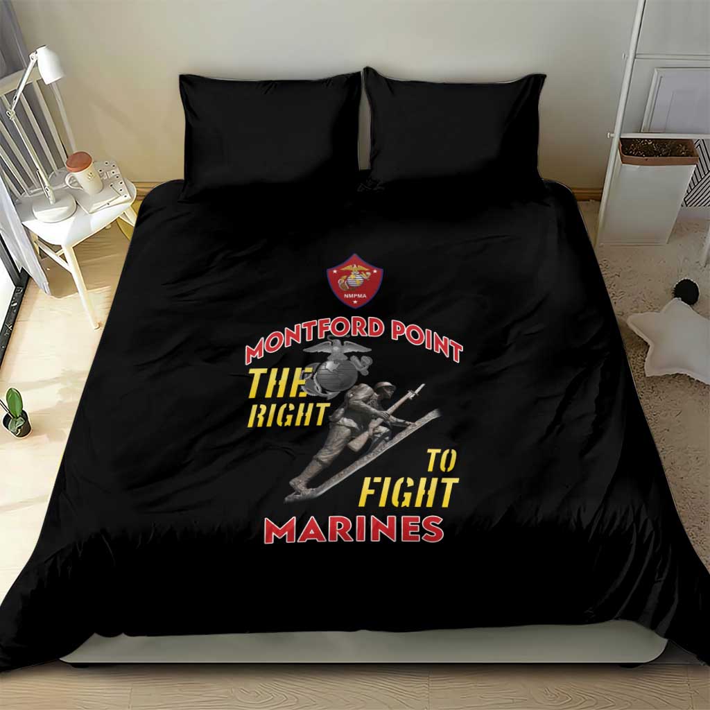 African American Heroes Bedding Set Montford Point Marines - Black LT15