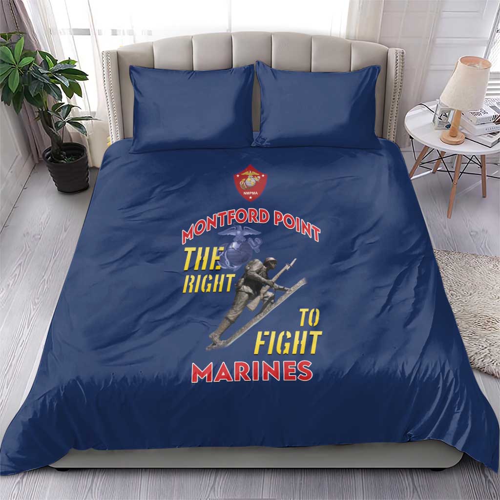 African American Heroes Bedding Set Montford Point Marines - Blue LT15