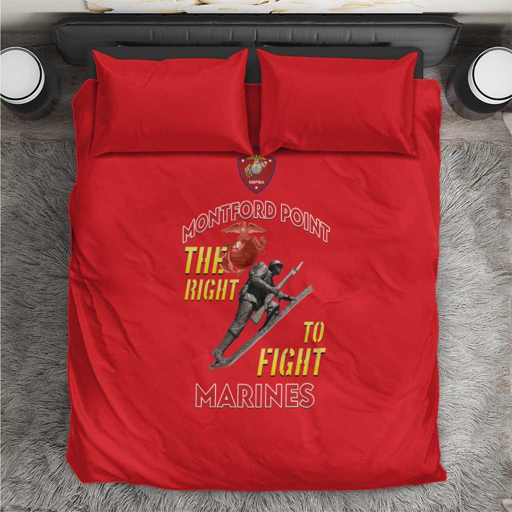 African American Heroes Bedding Set Montford Point Marines - Red LT15