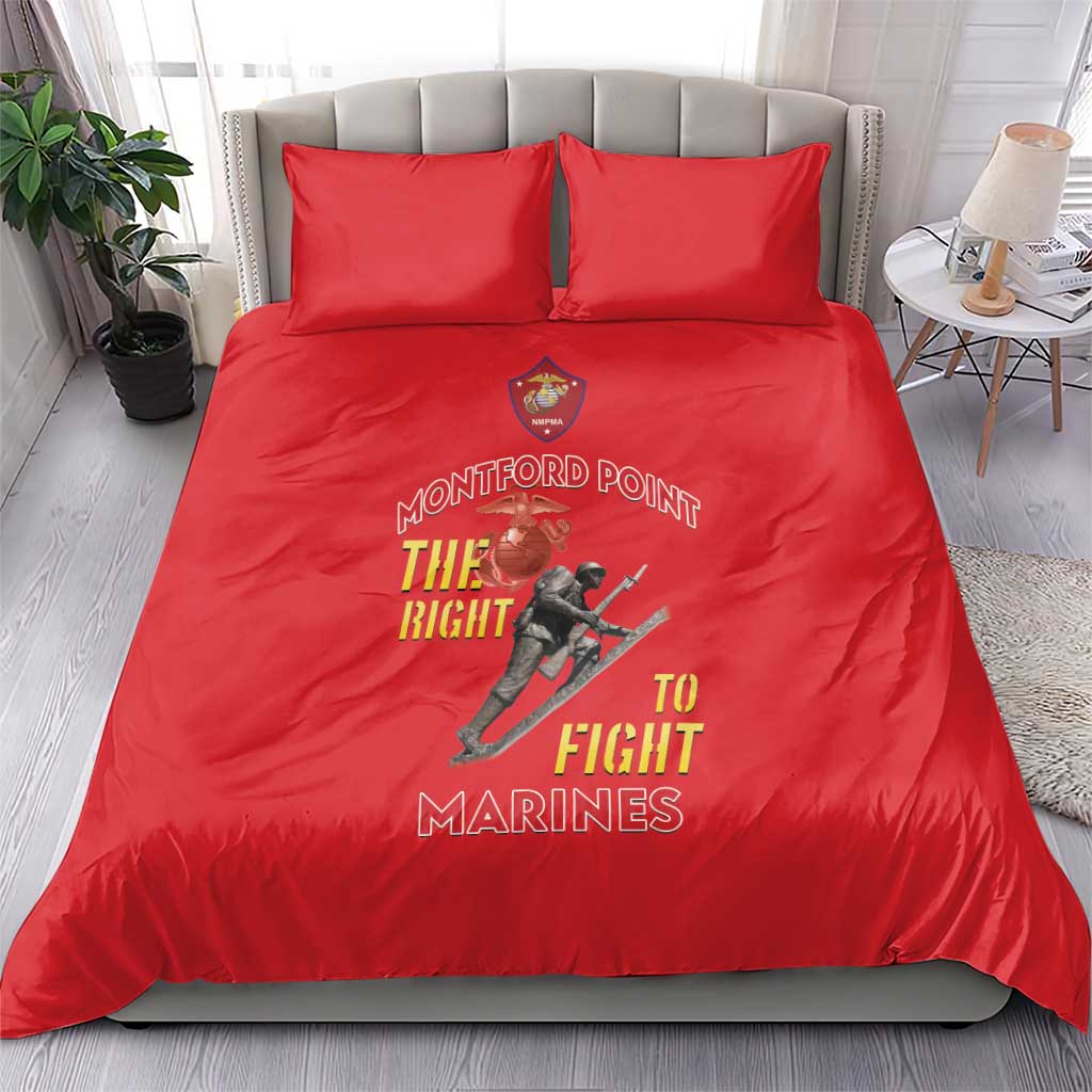 African American Heroes Bedding Set Montford Point Marines - Red LT15