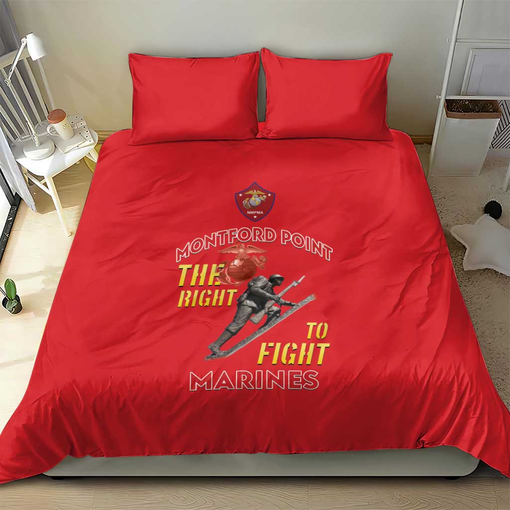 African American Heroes Bedding Set Montford Point Marines - Red LT15