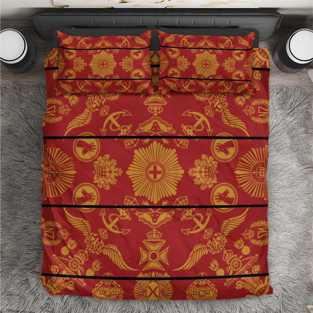 Basotho Blanket Bedding Set Lesotho Seanamarena Kharetsa Royal Red LT15