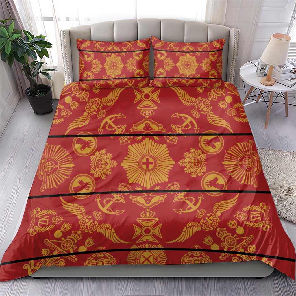 Basotho Blanket Bedding Set Lesotho Seanamarena Kharetsa Royal Red LT15