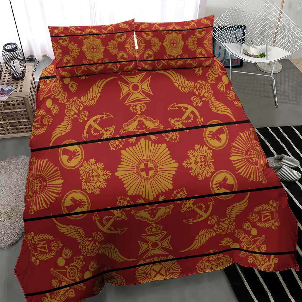 Basotho Blanket Bedding Set Lesotho Seanamarena Kharetsa Royal Red LT15