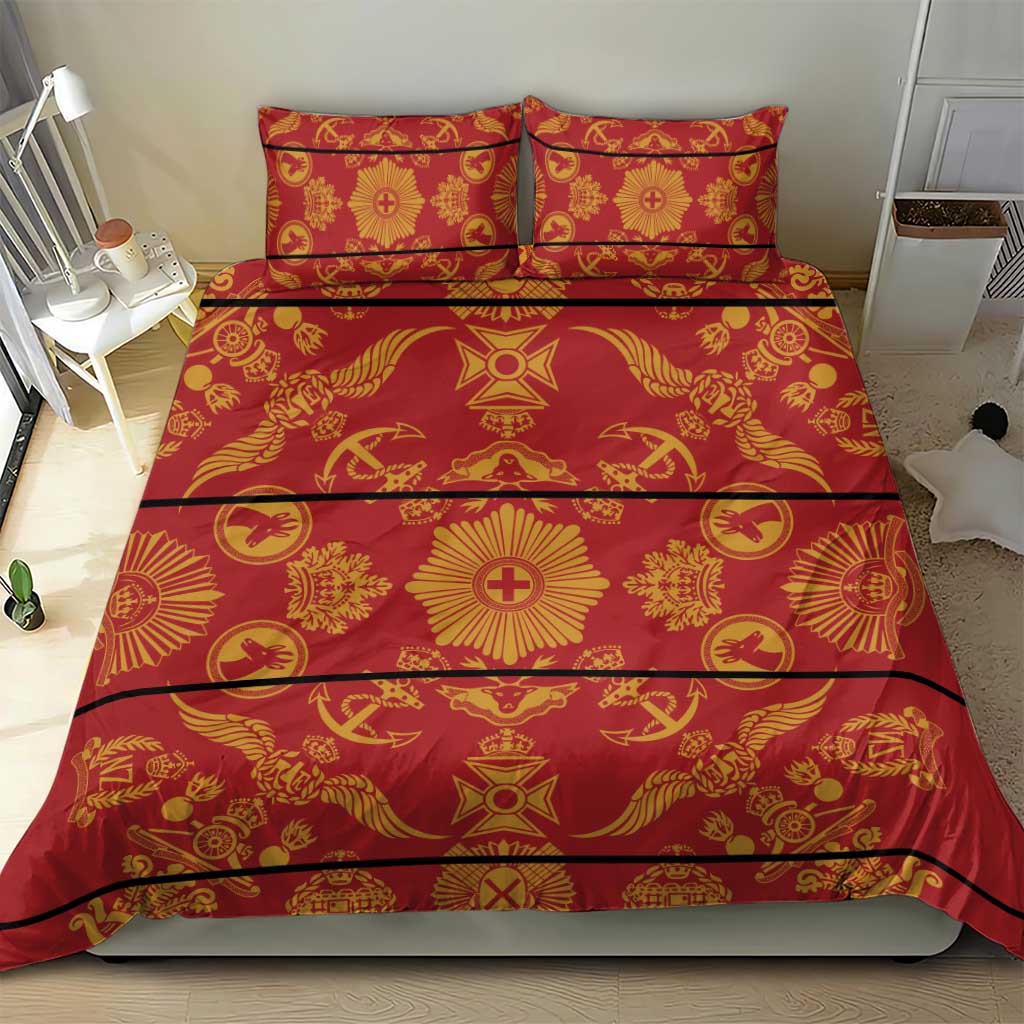 Basotho Blanket Bedding Set Lesotho Seanamarena Kharetsa Royal Red LT15