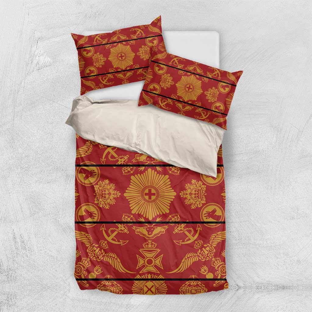 Basotho Blanket Bedding Set Lesotho Seanamarena Kharetsa Royal Red LT15