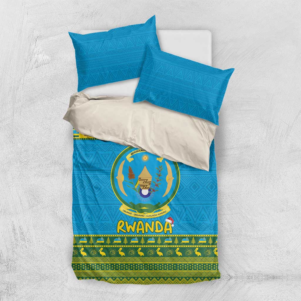Afro Rwanda Christmas Bedding Set Noheli Nziza Coat Of Arms - African Pattern LT15