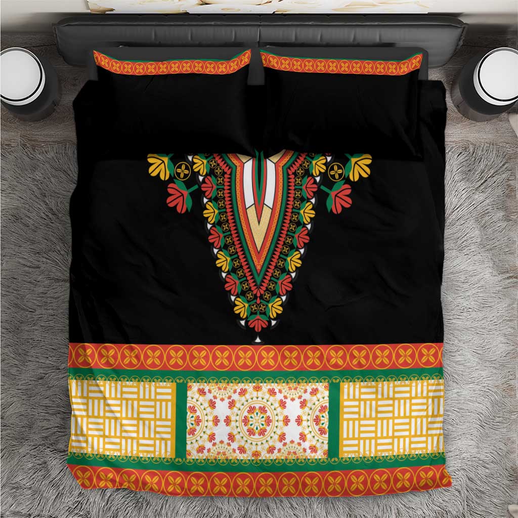 Africa Dashiki Bedding Set Embroidery Neckline Floral Pattern LT18