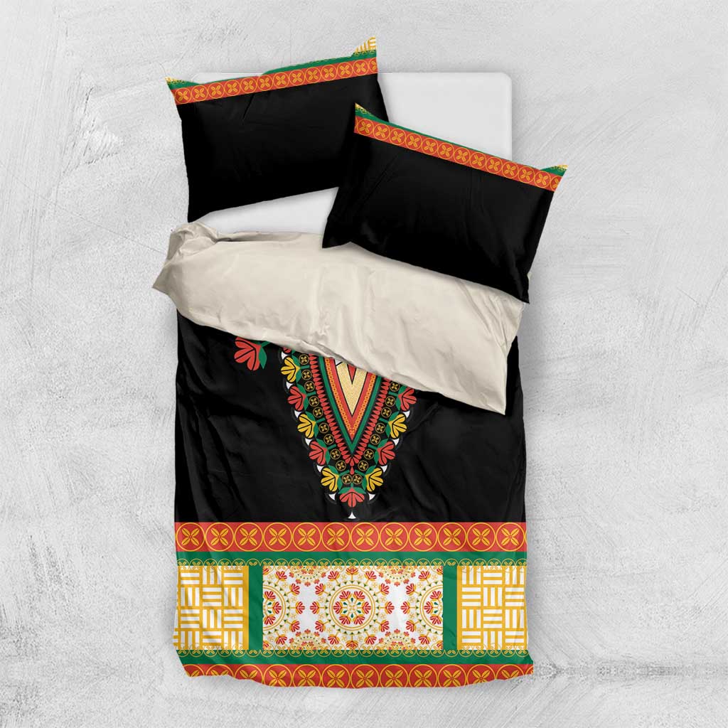 Africa Dashiki Bedding Set Embroidery Neckline Floral Pattern LT18