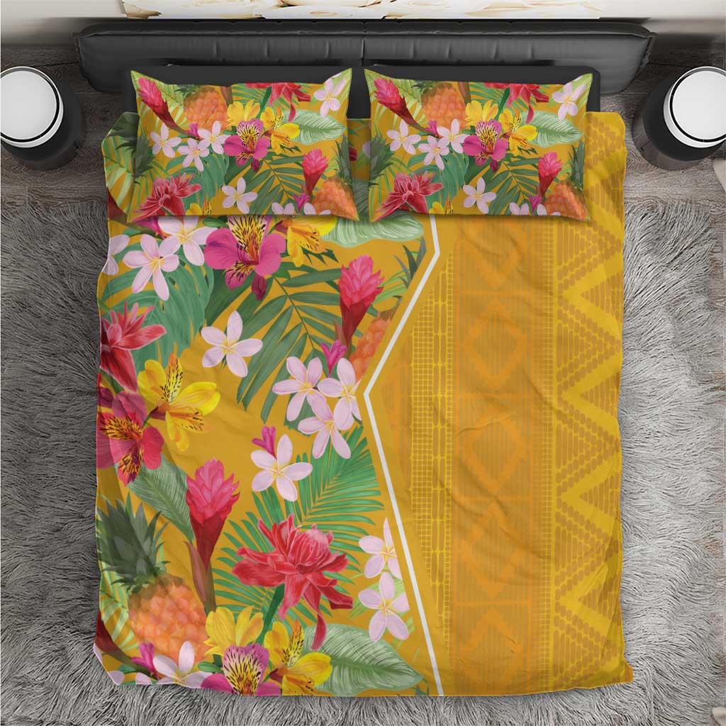 Afro Tropical Flowers Bedding Set Yellow Version LT18