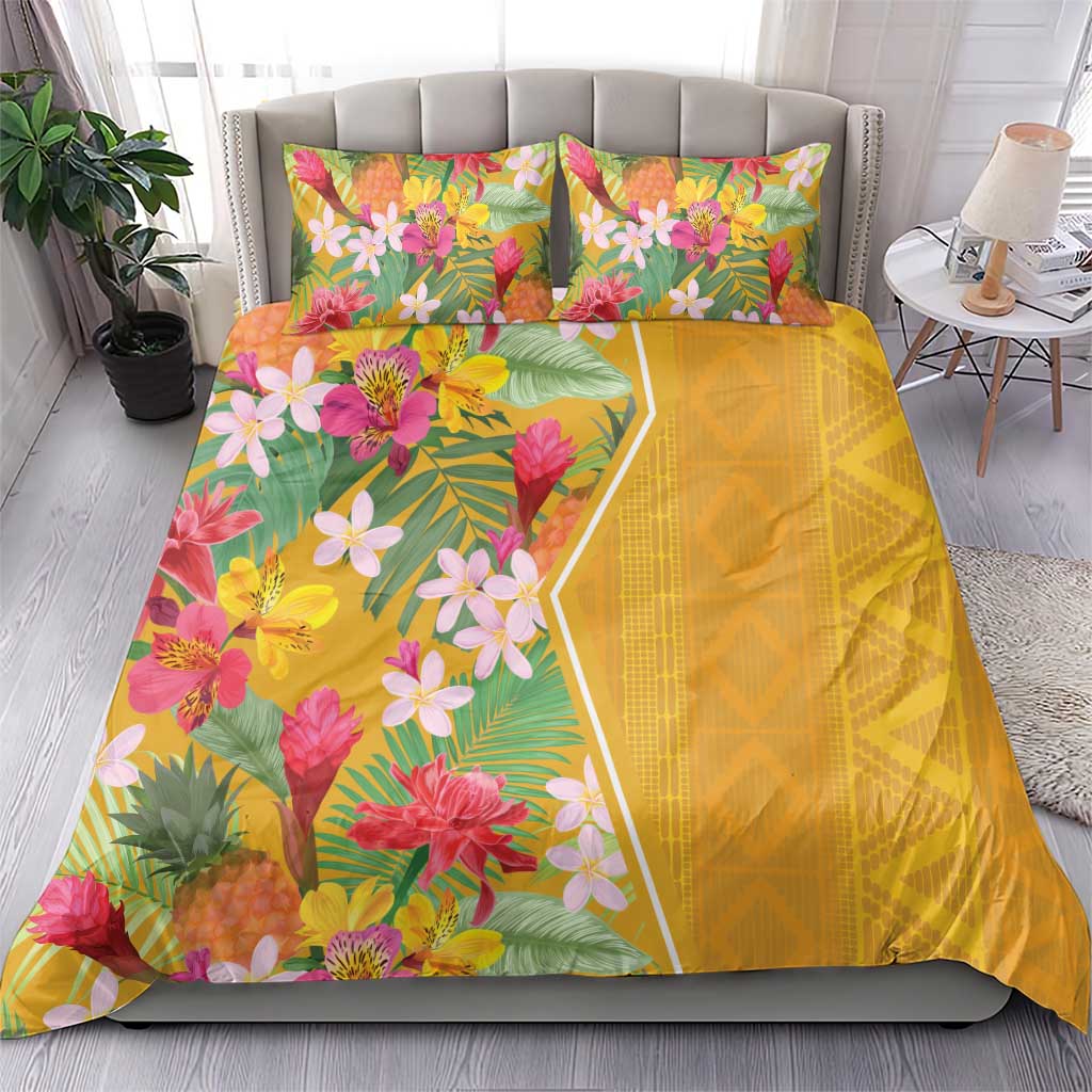 Afro Tropical Flowers Bedding Set Yellow Version LT18