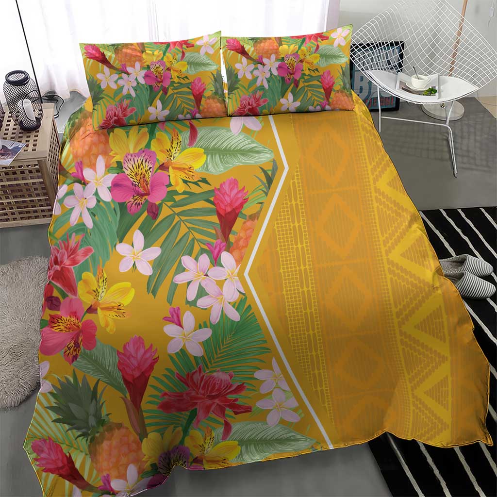 Afro Tropical Flowers Bedding Set Yellow Version LT18