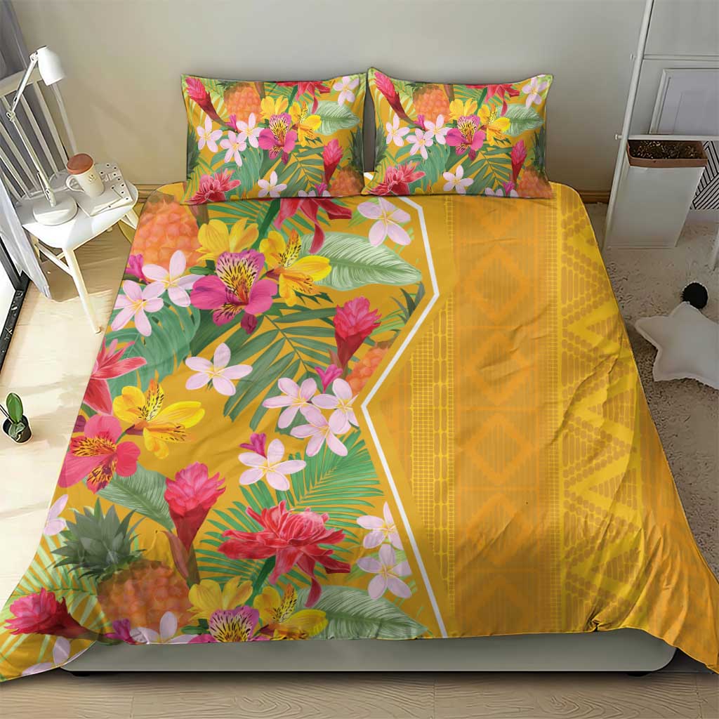 Afro Tropical Flowers Bedding Set Yellow Version LT18