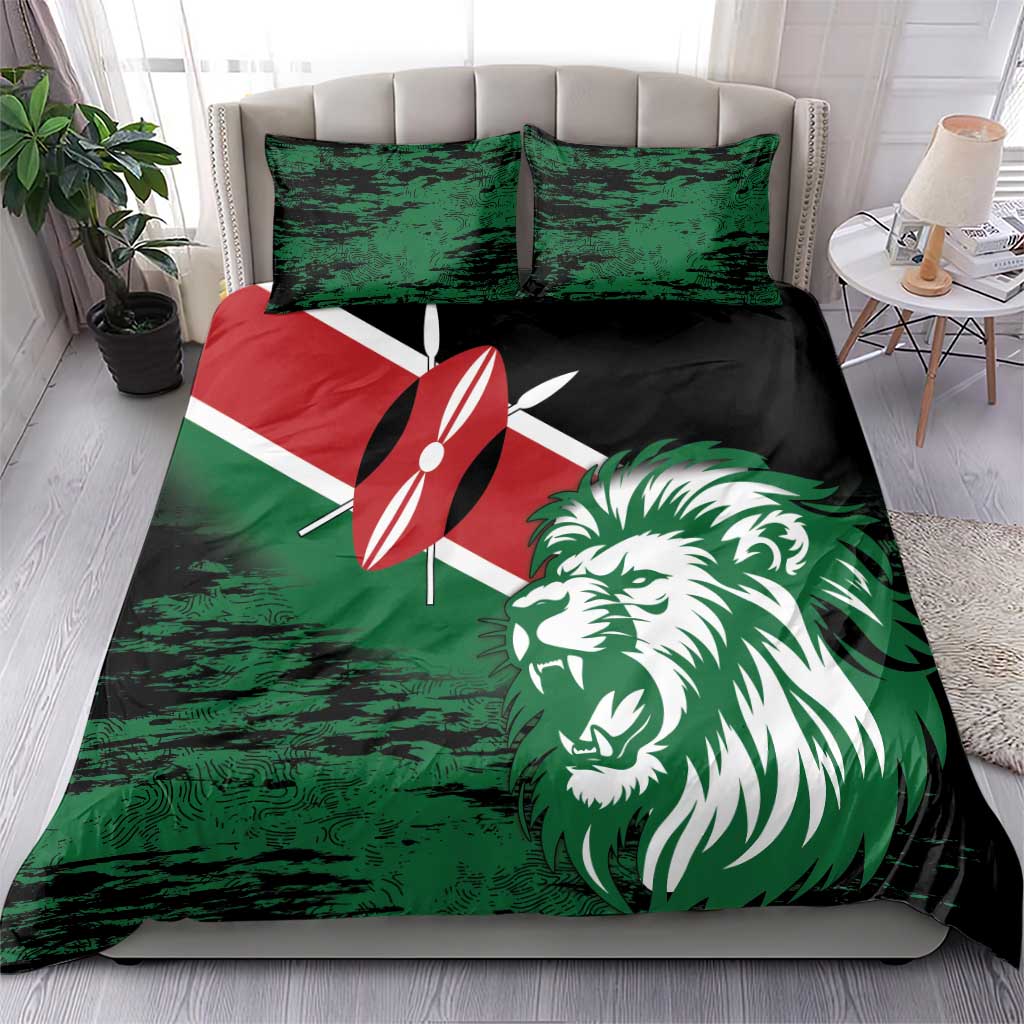 Afro Kenya Lion Head Bedding Set Flag Style LT18