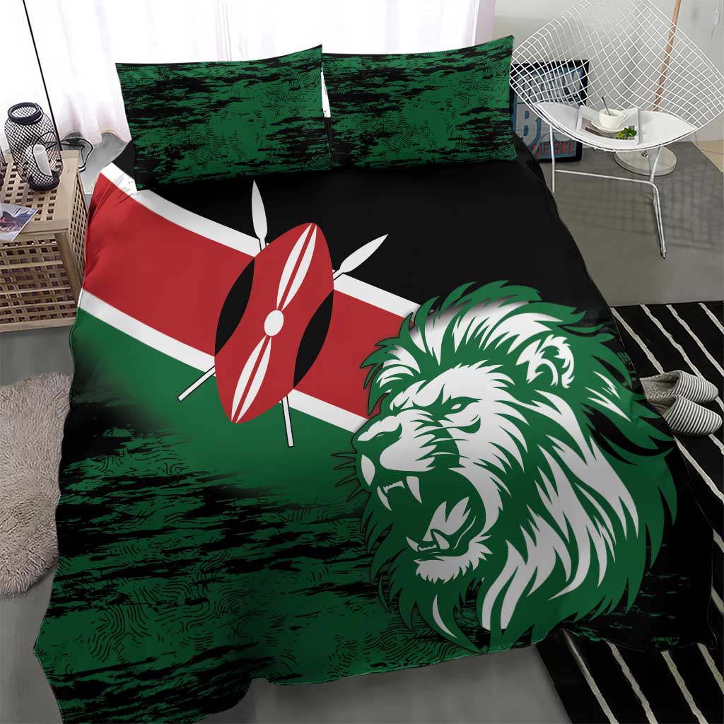 Afro Kenya Lion Head Bedding Set Flag Style LT18