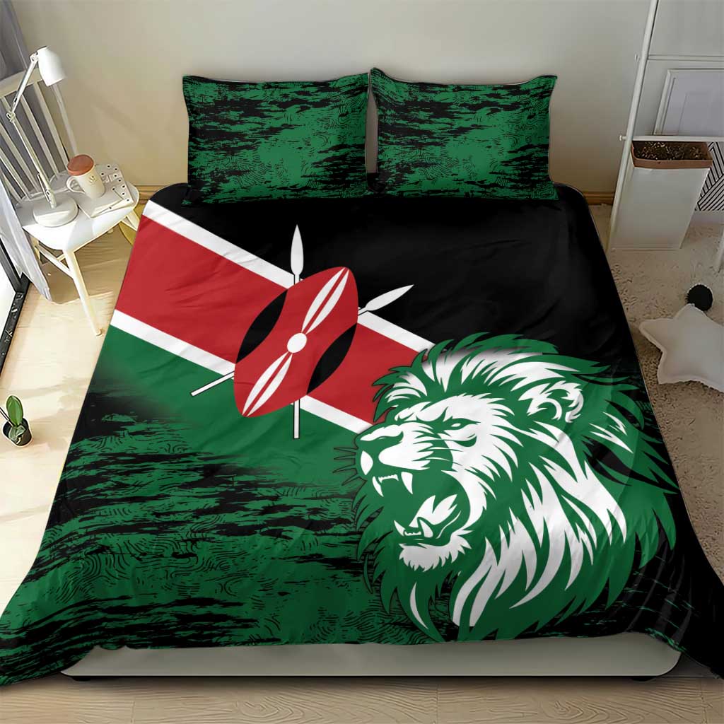 Afro Kenya Lion Head Bedding Set Flag Style LT18