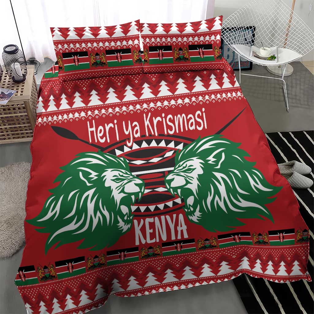 Afro Kenya Christmas Bedding Set Head Lion - Heri ya Krismasi LT18