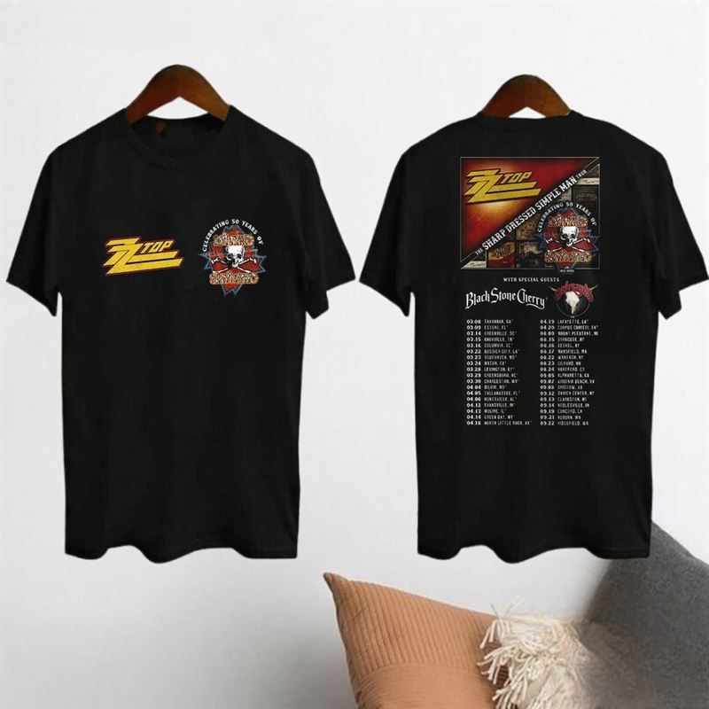 Lynyrd Skynyrd Zz Top Sharp Dressed Simple Man 2024 Tour Shirt Fan