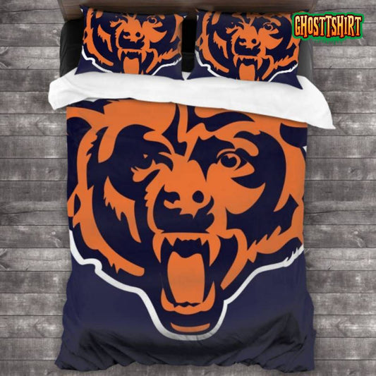 Machine Washable NFL Chicago Bears Logo Bedding Set