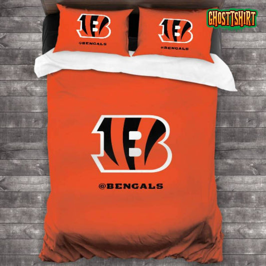 Machine Washable NFL Cincinnati Bengals Logo Bedding Set