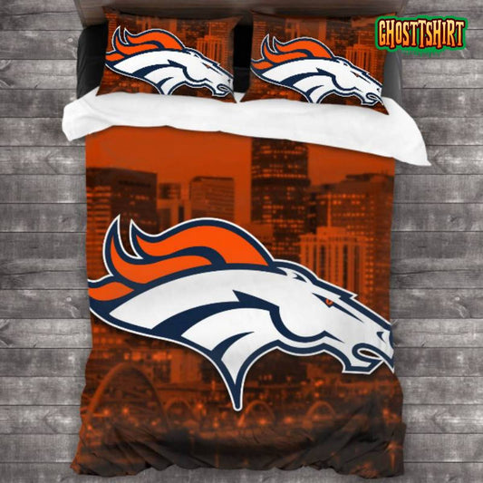 Machine Washable NFL Denver Broncos Logo Bedding Set