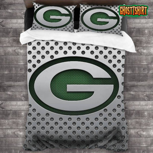 Machine Washable NFL Green Bay Packers Logo Bedding Set