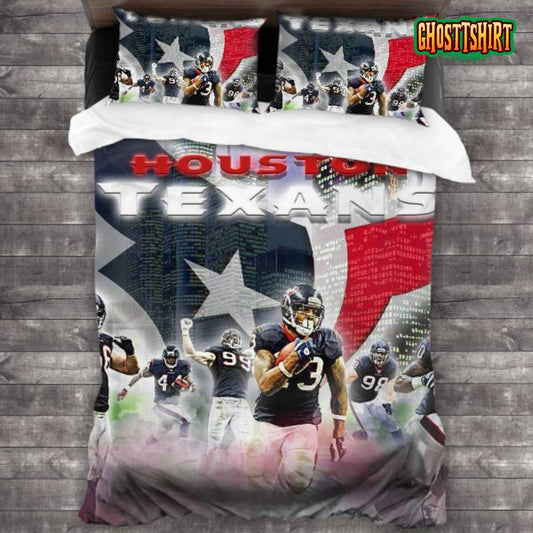 Machine Washable NFL Houston Texans Logo Bedding Set