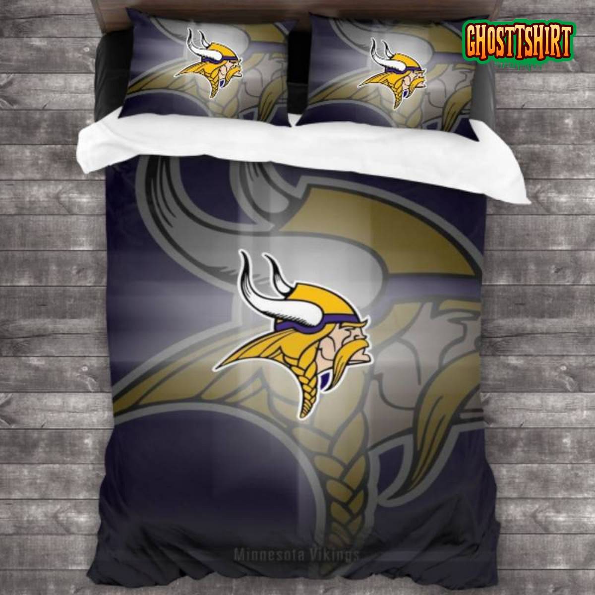 Machine Washable NFL Minnesota Vikings Logo Bedding Set