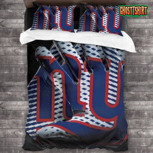 Machine Washable NFL New York Giants Logo Bedding Set