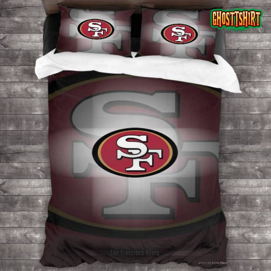 Machine Washable NFL San Francisco 49ers Logo Bedding Set